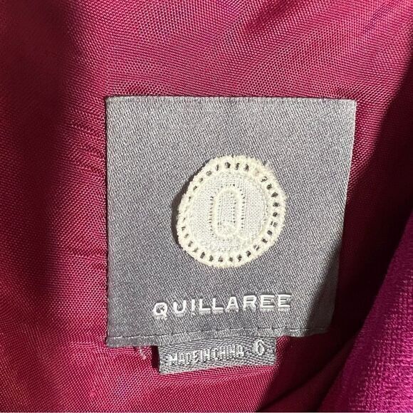 Anthropologie Quillaree Raspberry Silk  Vivacity Dress Women's Size 6 - Picture 4 of 9